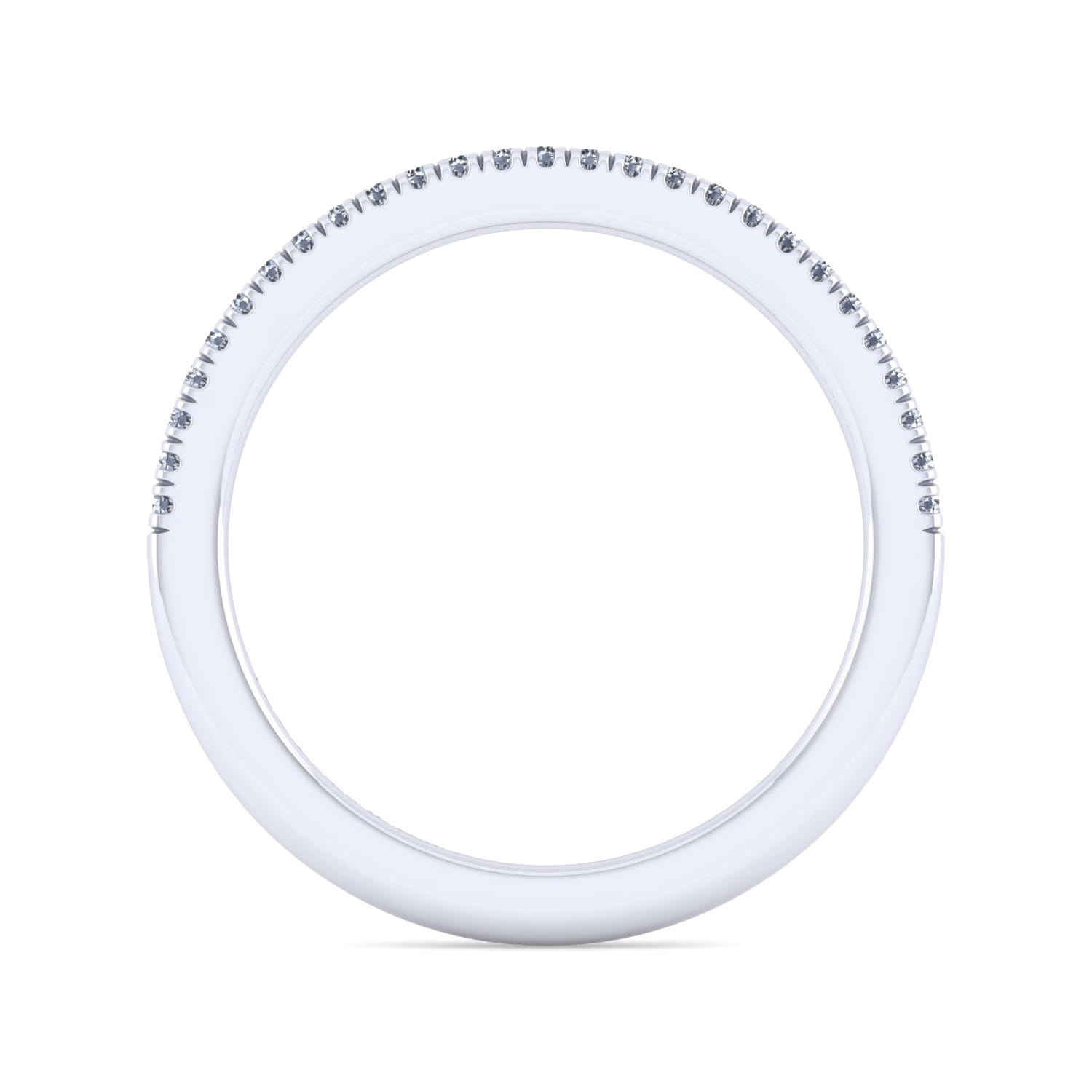 14K White Gold Matching Wedding Band - 0.13 ct - Shot 2