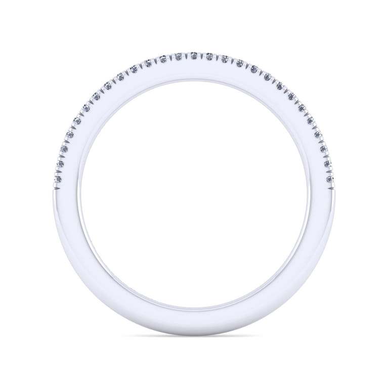 14K White Gold Matching Wedding Band - 0.13 ct - Shot 2