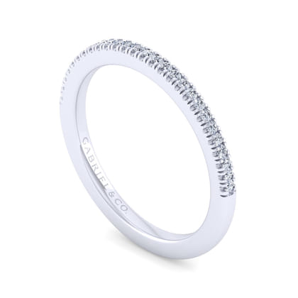 14K White Gold Matching Wedding Band