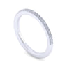 14K White Gold Matching Wedding Band - 0.13 ct