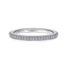 14K White Gold Matching Wedding Band - 0.12 ct