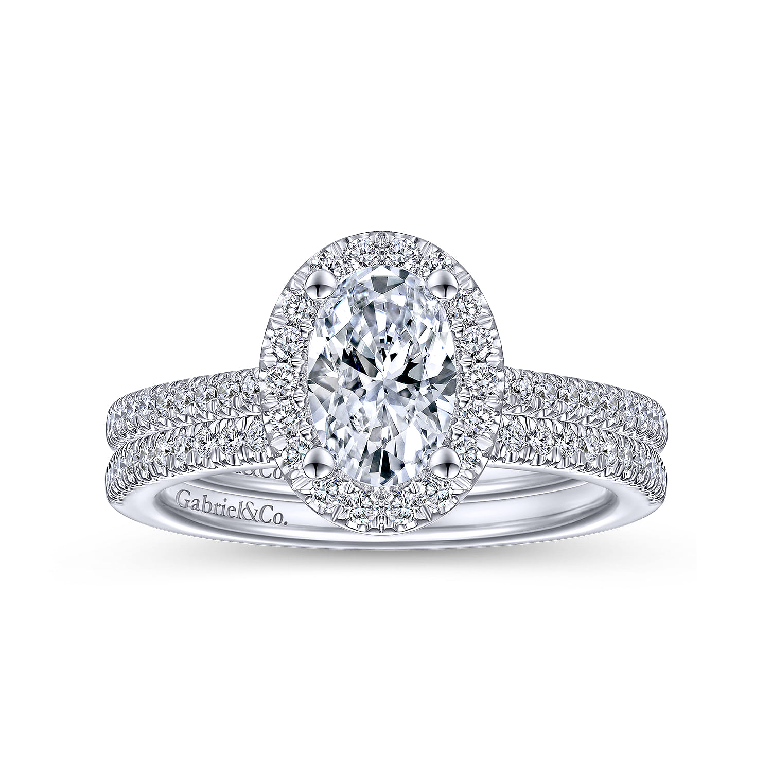 14K White Gold Matching Wedding Band - 0.12 ct - Shot 2
