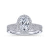 14K White Gold Matching Wedding Band - 0.12 ct