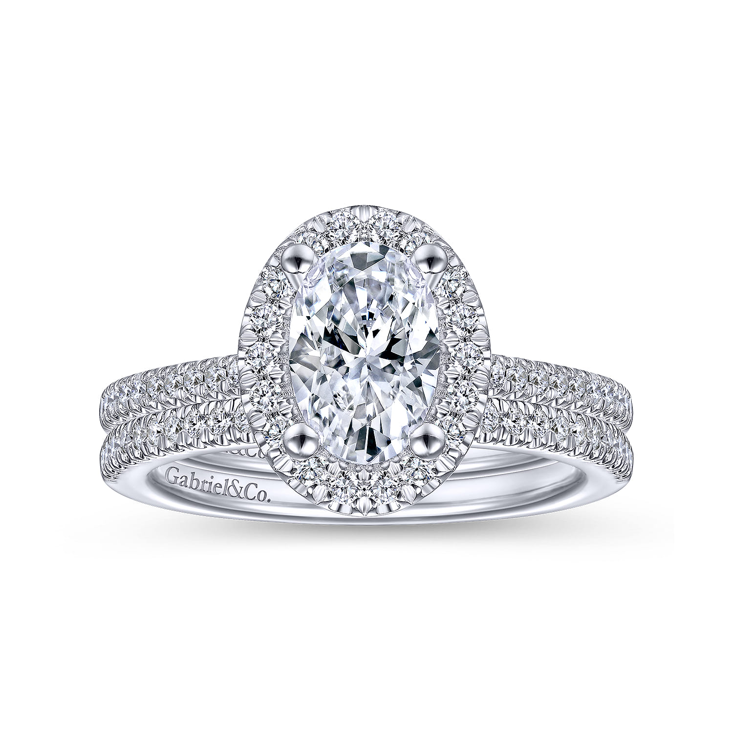 14K White Gold Matching Wedding Band - 0.12 ct - Shot 4