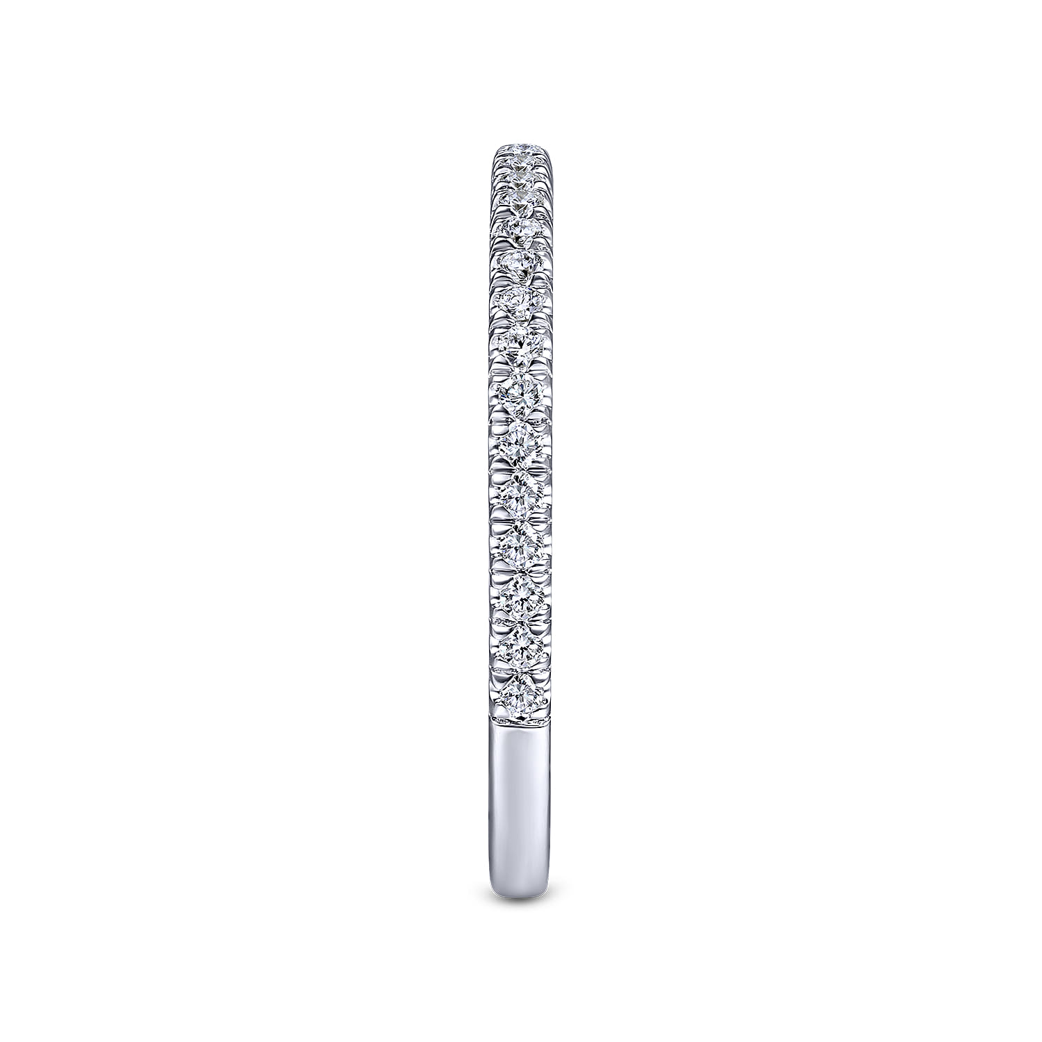 14K White Gold Matching Wedding Band - 0.12 ct - Shot 5