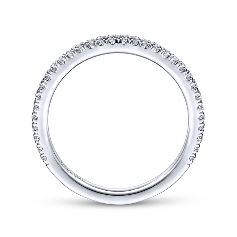 14K White Gold Matching Wedding Band - 0.12 ct - Shot 2