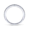 14K White Gold Matching Wedding Band - 0.12 ct