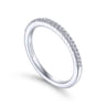 14K White Gold Matching Wedding Band - 0.12 ct
