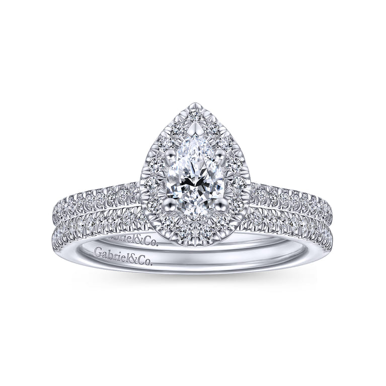 14K White Gold Matching Wedding Band - 0.12 ct - Shot 4