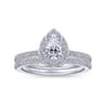 14K White Gold Matching Wedding Band - 0.12 ct