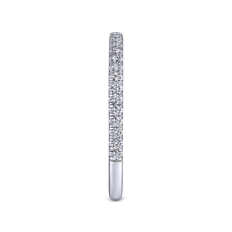 14K White Gold Matching Wedding Band - 0.12 ct - Shot 5