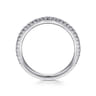 14K White Gold Matching Wedding Band - 0.12 ct