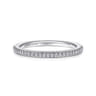 14K White Gold Matching Wedding Band - 0.12 ct