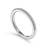 14K White Gold Matching Wedding Band - 0.12 ct
