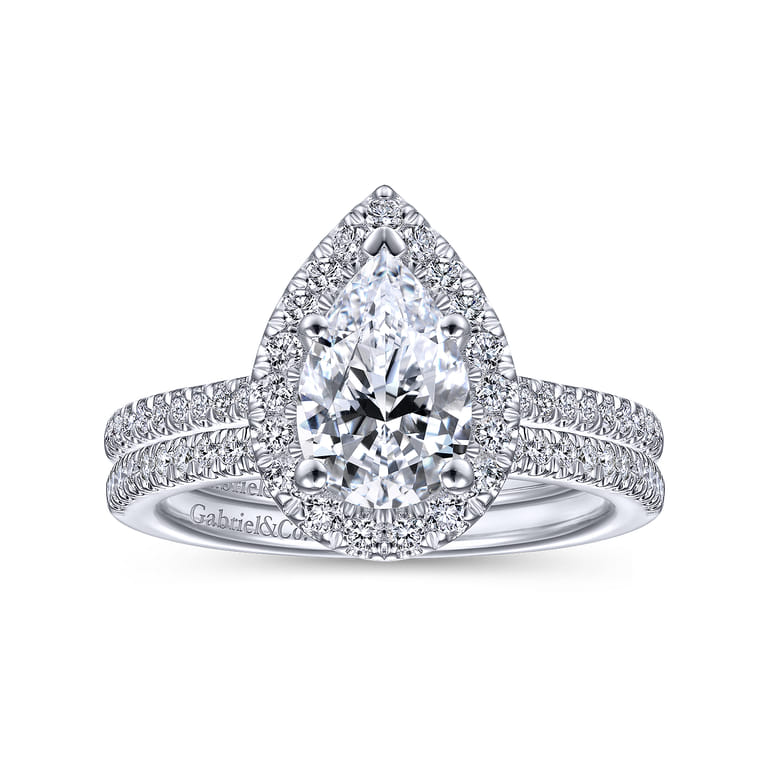 14K White Gold Matching Wedding Band - 0.12 ct - Shot 3