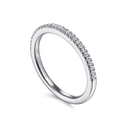 14K White Gold Matching Wedding Band