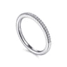 14K White Gold Matching Wedding Band - 0.13 ct