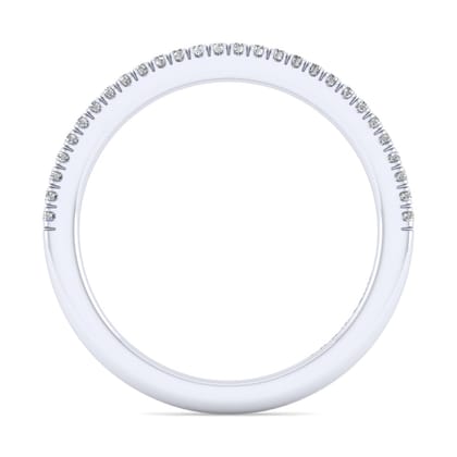 14K White Gold Matching Wedding Band