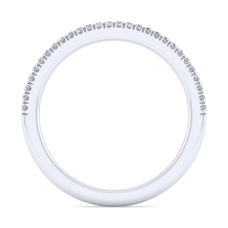 14K White Gold Matching Wedding Band - 0.13 ct - Shot 2