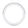 14K White Gold Matching Wedding Band - 0.13 ct