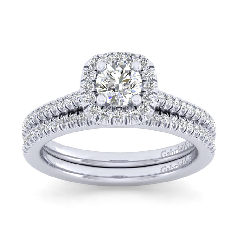 14K White Gold Matching Wedding Band - 0.13 ct - Shot 4
