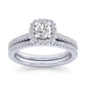 14K White Gold Matching Wedding Band - 0.13 ct