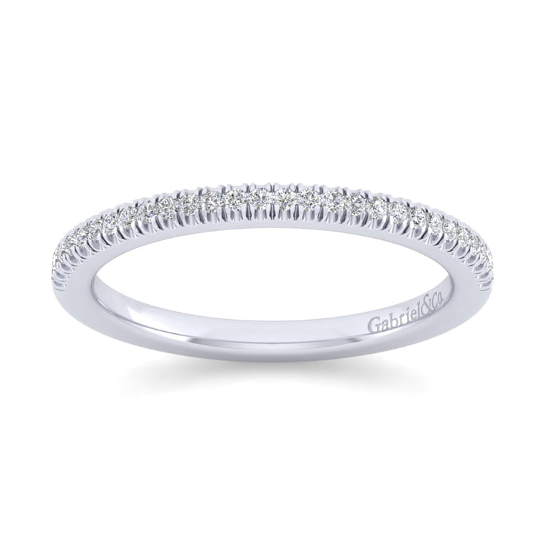 14K White Gold Matching Wedding Band - 0.13 ct - Shot 5