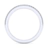 14K White Gold Matching Wedding Band - 0.13 ct