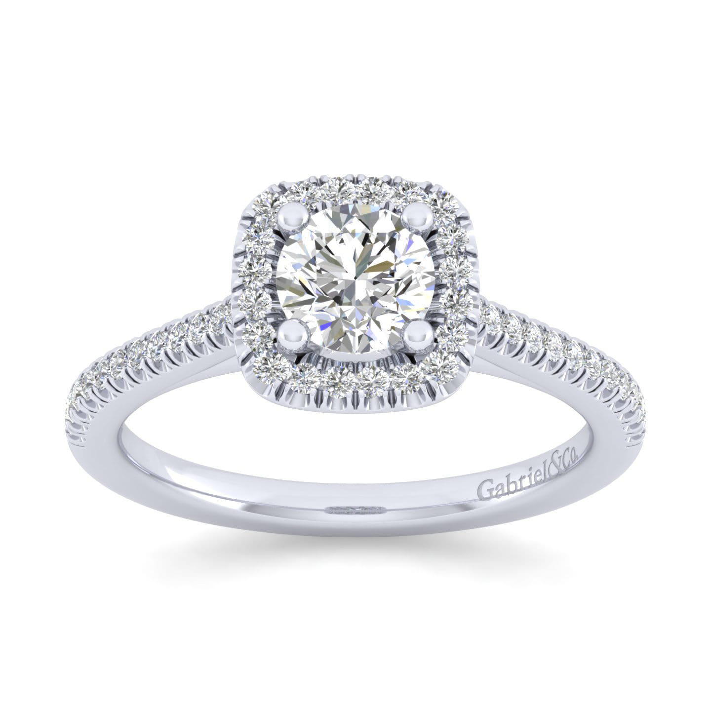 14K White Gold Matching Wedding Band - 0.13 ct - Shot 2