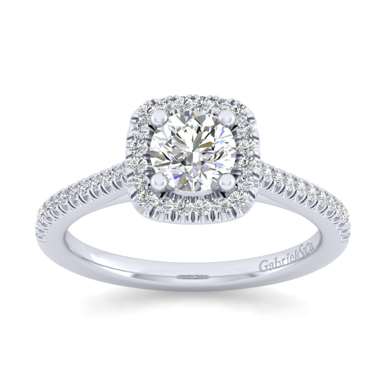 14K White Gold Matching Wedding Band - 0.13 ct - Shot 2