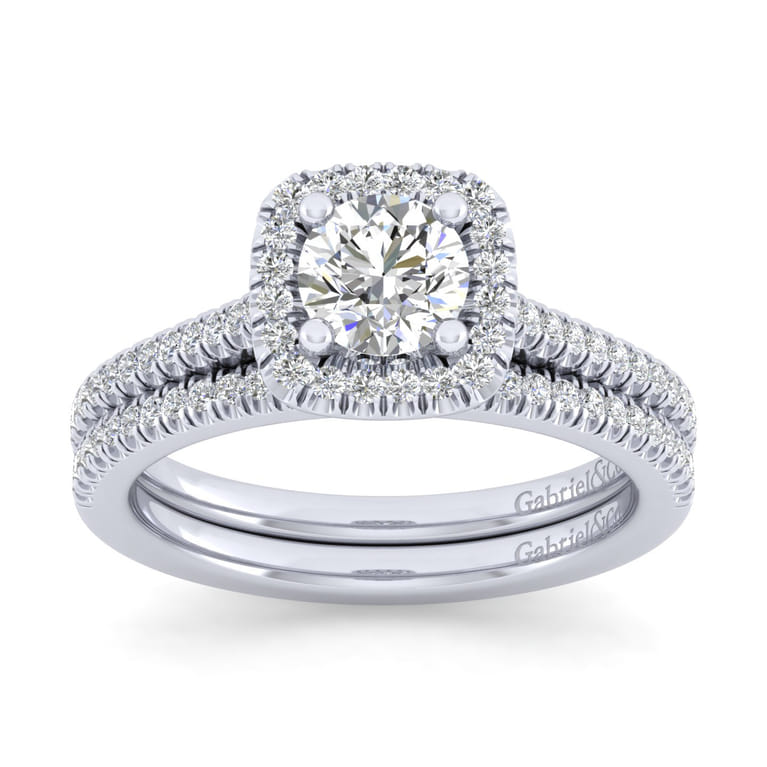 14K White Gold Matching Wedding Band - 0.13 ct - Shot 4