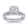 14K White Gold Matching Wedding Band - 0.13 ct