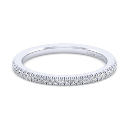 14K White Gold Matching Wedding Band