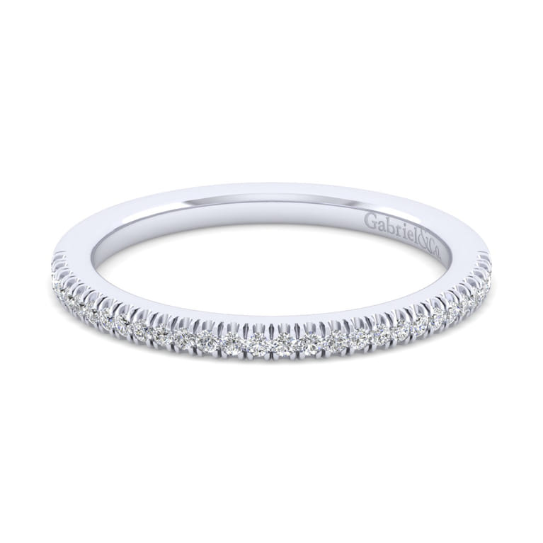14K White Gold Matching Wedding Band - 0.13 ct - Shot 5