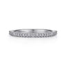 14K White Gold Matching Wedding Band - 0.13 ct
