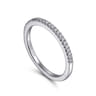 14K White Gold Matching Wedding Band - 0.13 ct