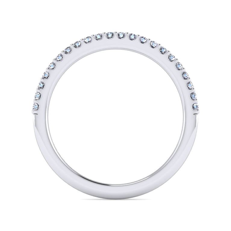 14K White Gold Matching Wedding Band - 0.17 ct - Shot 2