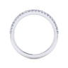 14K White Gold Matching Wedding Band - 0.17 ct