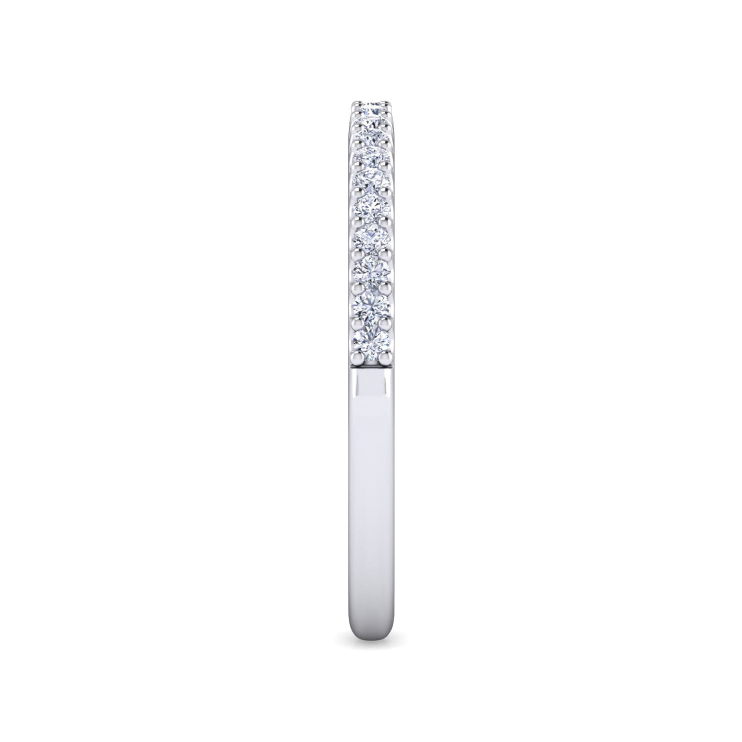 14K White Gold Matching Wedding Band - 0.17 ct - Shot 4