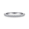 14K White Gold Matching Wedding Band - 0.17 ct