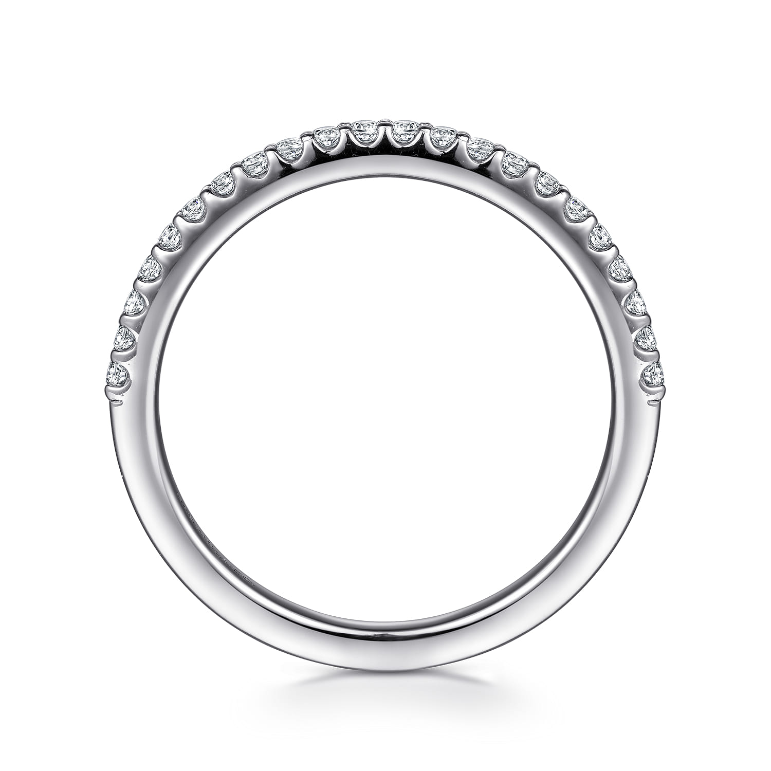 14K White Gold Matching Wedding Band - 0.17 ct - Shot 2