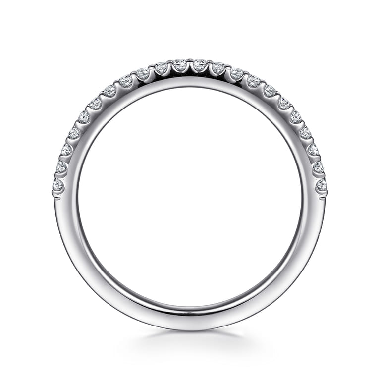 14K White Gold Matching Wedding Band - 0.17 ct - Shot 2