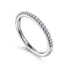 14K White Gold Matching Wedding Band - 0.17 ct