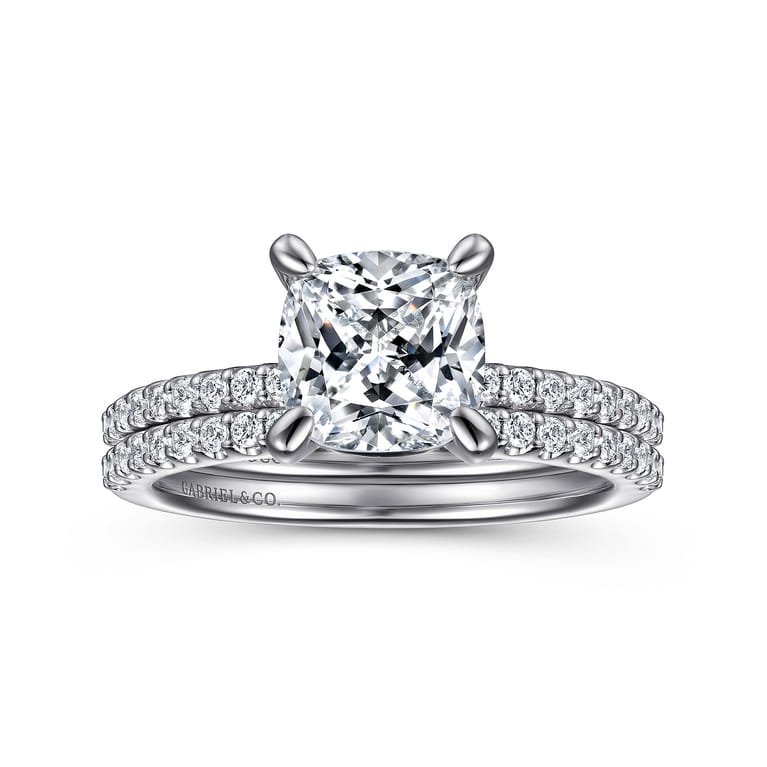14K White Gold Matching Wedding Band - 0.17 ct - Shot 4