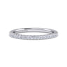 14K White Gold Matching Wedding Band - 0.17 ct