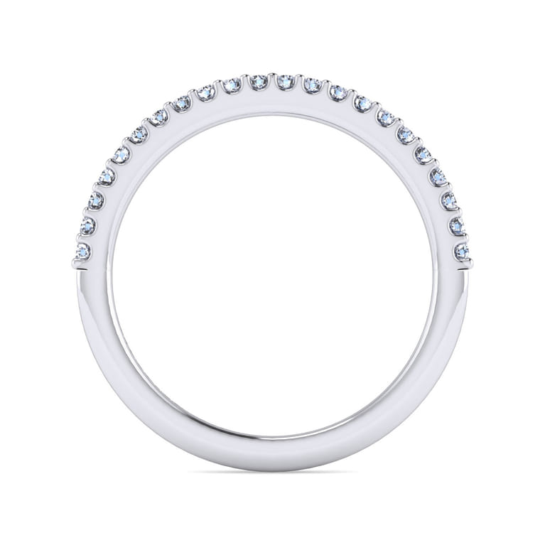 14K White Gold Matching Wedding Band - 0.17 ct - Shot 2