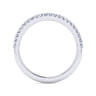 14K White Gold Matching Wedding Band - 0.17 ct