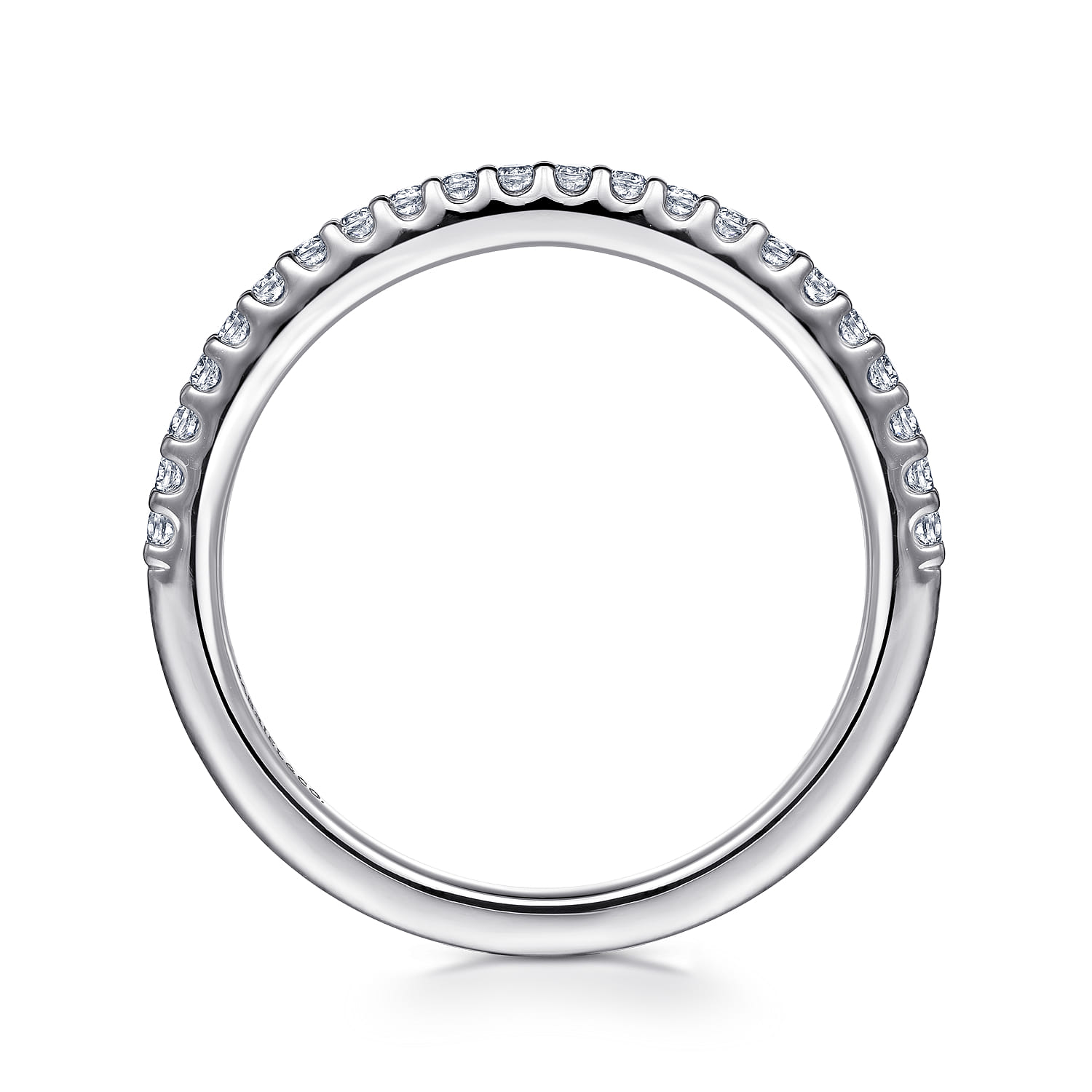 14K White Gold Matching Wedding Band - 0.17 ct - Shot 2