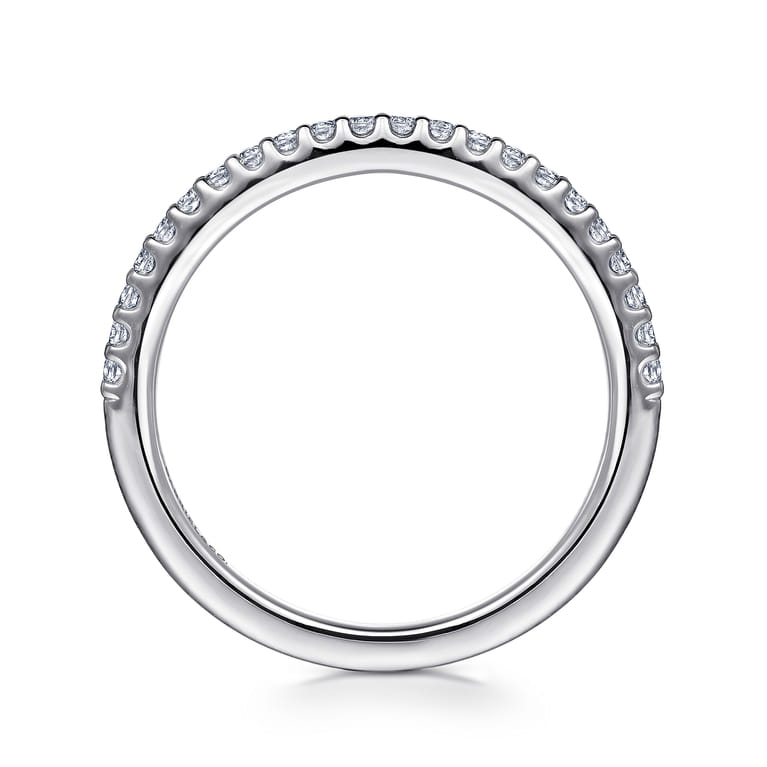 14K White Gold Matching Wedding Band - 0.17 ct - Shot 2