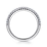 14K White Gold Matching Wedding Band - 0.17 ct